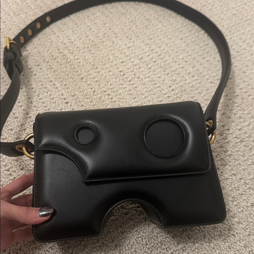 Black Leather Crossbody Bag
